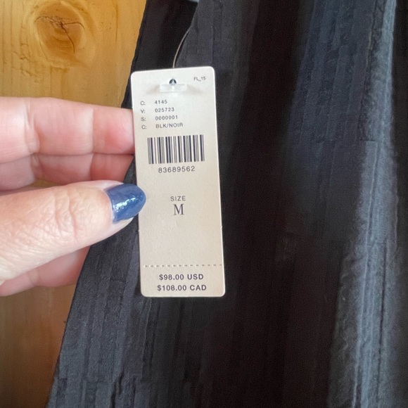 Anthropologie Sunday in Brooklyn plunge side slit dress in black, sz Medium - Picture 9 of 9